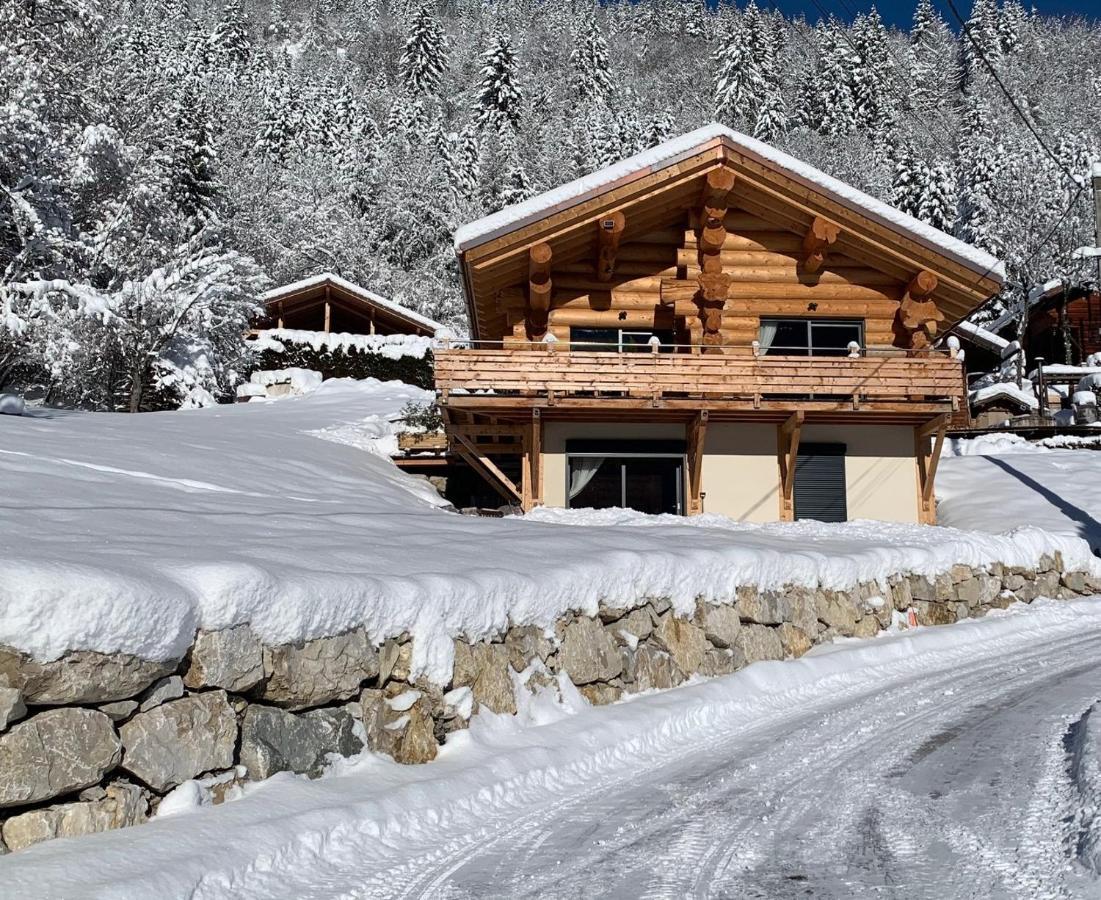 Chalet Anzac Chalet 5 Etoiles En Rondins Tout Neuf Unique Dans Les Aravis Les Villards-sur-Thones Exterior photo